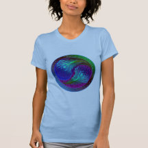 Plume Yin Yang 5 de paon T-shirts