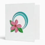 Plumeria Circle Vinyl Binders