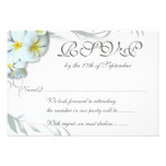 Plumeria Flourish RSVP Wedding Enclosure Card Invitation