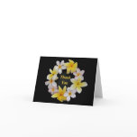 Plumeria Note Card Flower Ring Thank, You or Blank