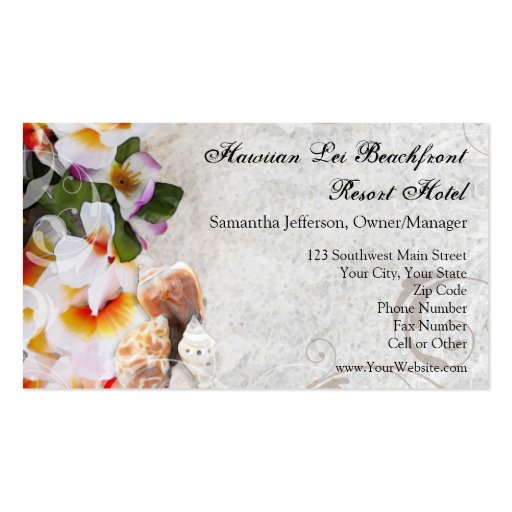 Plumeria Orchid Lei Business Cards