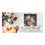 Plumeria Orchid Lei in Sand Photocard Personalized Photo Card