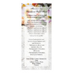 Plumeria Orchid Lei in Sand Rack Card / Menu rack cards
