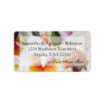 Plumeria Orchid Lei in the Sand Beach Labels