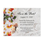 Plumeria Orchid Lei in the Sand Beach Postcard