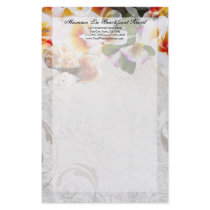 Plumeria Orchid Lei in the Sand Stationery