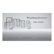 Plumming or trade services business card