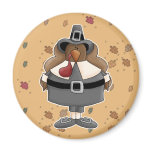plump pilgrim turkey magnet