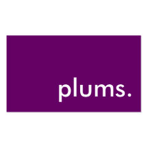 plums. business card template