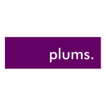plums. business card templates