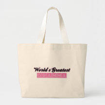Plus grand Gramma du monde (rose) Sac En Toile