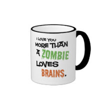 Plus qu'un zombi aime des cerveaux tasse