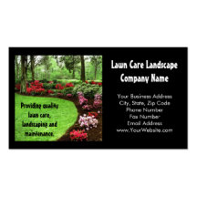 Plush Green Landscape Lawn Care Business Business Card Template