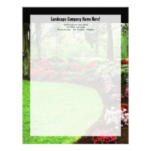 Plush Green Landscape Lawn Care Business Custom Letterhead