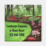 Plush Green Landscape Lawn Care Business Refrigerator Magnet
