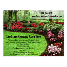 Plush Green Landscape Lawn Care Business Post Cards