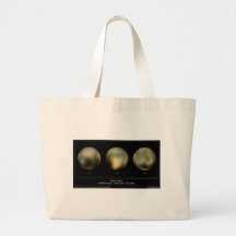 Pluto planet giant ball in the sky canvas bag