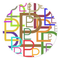pluto round stickers
