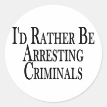 Plutôt criminels d'arrestation autocollants