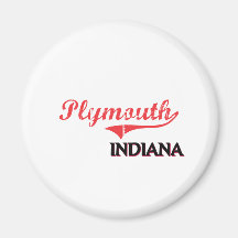 Plymouth Indiana City Classic Fridge Magnets
