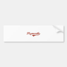 Plymouth Indiana Classic Design Bumper Stickers