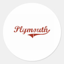 Plymouth Indiana Classic Design Sticker