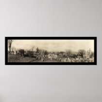 Plymouth MA Burial Hill Photo 1910 Poster