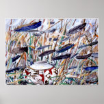 PMACarlson  Turquoise Feathers Poster