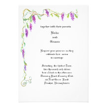 PMACarlson Wisteria Wedding Invitation