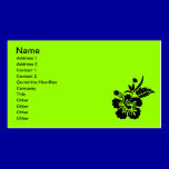 png_69-flowers- Hawaiian Hibiscus Flower Black business cards
