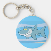png_cartoon-shark-underwater Funny blue fish Keychain