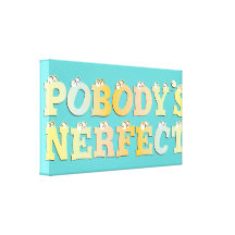 Pobody's Nerfect Pastel Stretched Canvas Print