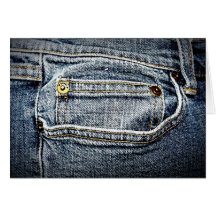 Poche de denim de blue-jean - personnalisez-la ! carte de vœux