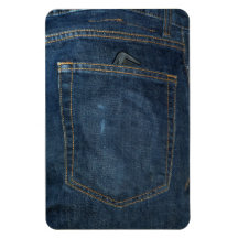 Poche de denim de blues-jean magnets rectangulaires