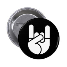 Pochoir de main de roche badges
