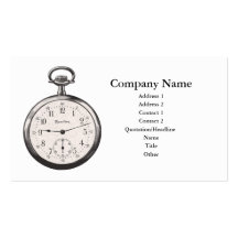 Pocket Watch Business Card Templates