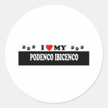 PODENCO IBICENCO ROUND STICKERS