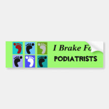 Podiatrist Gifts Popart Design of Feet Bumper Stickers