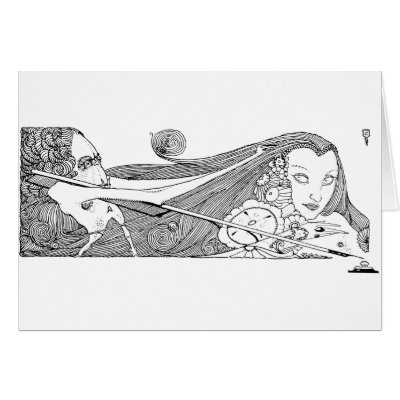 Poe Vignette 13 Greeting Cards by gg_clarke_poe1