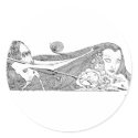 Poe Vignette 13 Round Sticker