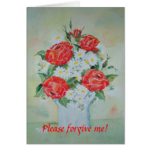 Poem Card Roses and Daises