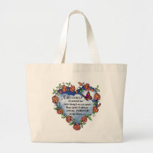 Poème commémoratif de papillon sacs fourre-tout