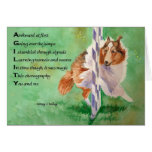 Poème d'agilité de Sheltie Carte De Vœux