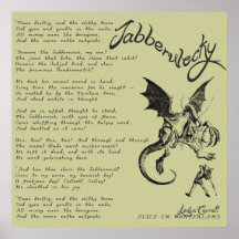 Poème de Jabberwocky Affiches