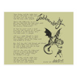 Poème de Jabberwocky Carte Postale