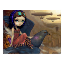 "Poe's Flight" Postcard