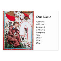 POET IN THE GARDEN OF BIRDS white Business Card