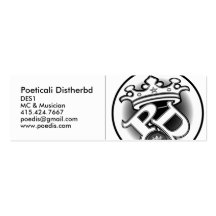 Poeticali Distherbd, MC Card Business Card Template