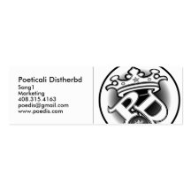 Poeticali Distherbd, sang Card Business Card