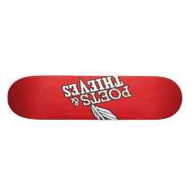 Poets and Thieves "The Name" Red Skate Board Decks